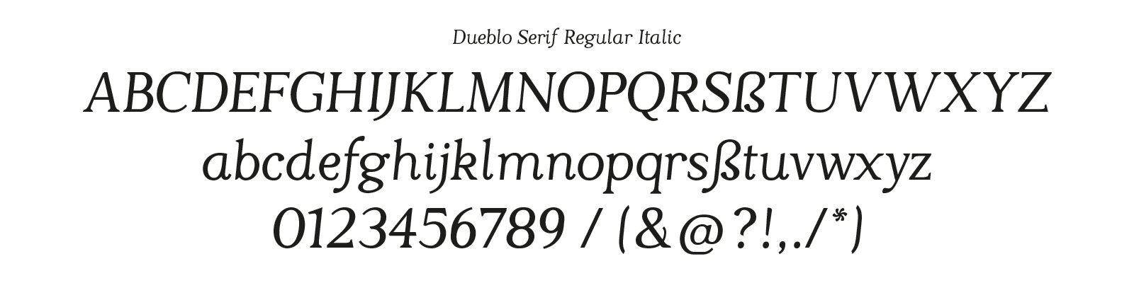 Dueblo Serif Italic