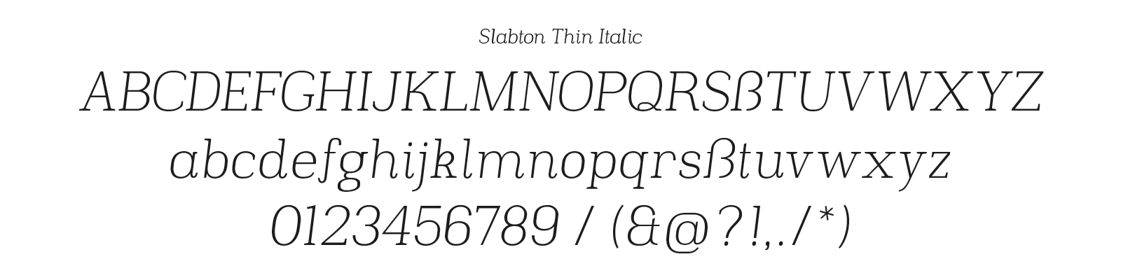 Slabton Thin Italic