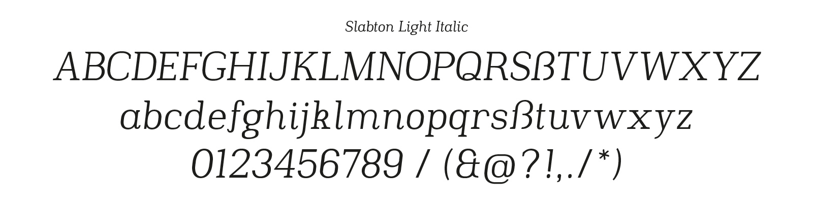 Slabton Light Italic