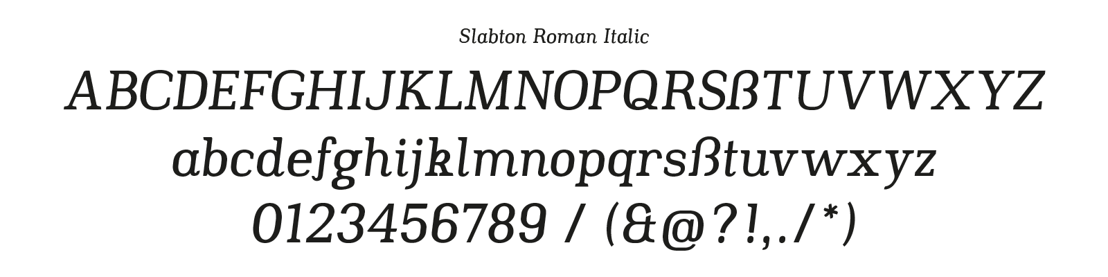Slabton Roman Italic