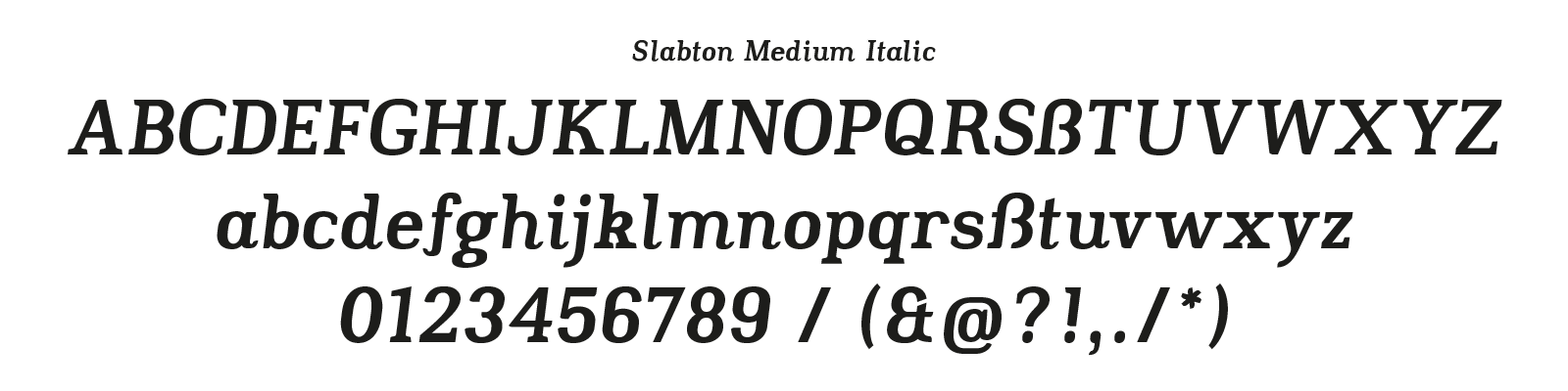 Slabton Medium Italic
