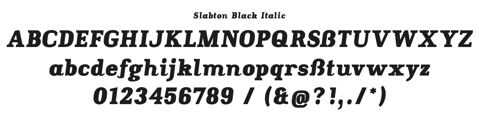 Slabton Black Italic
